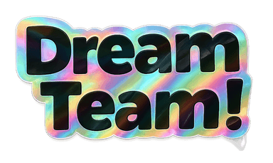 Dream Team sticker - Employee collaboration illustration